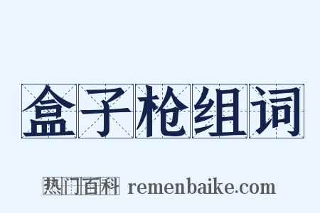 盒子枪组词是什么意思的图片